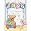 Picture of Dimensions/Baby Hugs Counted Cross Stitch Kit 5"X7"-Baby Blocks Birth Record (14 Count)