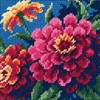Picture of Dimensions Mini Needlepoint Kit 5"X5"-Zinnias Stitched In Thread