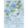 Picture of Dimensions Counted Cross Stitch Kit 5"X7"-Hummingbird & Morning Glories (14 Count)