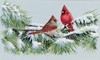Picture of Dimensions Counted Cross Stitch Kit 15"X9"-Winter Cardinals (16 Count)