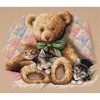Picture of Dimensions Counted Cross Stitch Kit 14"X12"-Teddy & Kittens (14 Count)