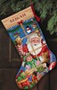 Picture of Dimensions Gold Collection Counted Cross Stitch Kit 16" Long-Santa's Toys Stocking (18 Count)