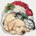 Picture of Dimensions Gold Petite Counted Cross Stitch Kit 6"X6"-Christmas Morning Pets (18 Count)