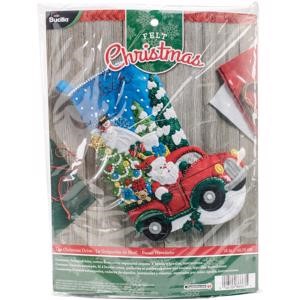 Picture of Bucilla Felt Stocking Applique Kit 18" Long-The Christmas Drive