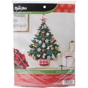 Picture of Bucilla Advent Calendar Felt Applique Kit 17"X24"-Nordic Tree