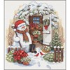 Picture of Dimensions Counted Cross Stitch Kit 12"X14"-Garden Shed Snowman (14 Count)