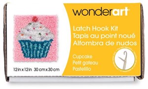 Picture of Caron Wonderart Latch Hook Kit 12"X12"-Cupcake