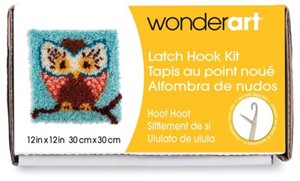 Picture of Caron Wonderart Latch Hook Kit 12"X12"-Hoot Hoot