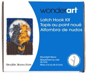 Picture of Caron Wonderart Latch Hook Kit 15"X20"-Moonlight Meow