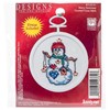 Picture of Janlynn Mini Counted Cross Stitch Kit 2.5" Round-Starry Snowman (18 Count)