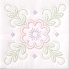 Picture of Jack Dempsey Stamped White Quilt Blocks 18"X18" 6/Pkg-Floral Design