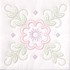 Picture of Jack Dempsey Stamped White Quilt Blocks 18"X18" 6/Pkg-Floral Design