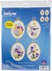 Picture of Janlynn Embroidery Kit 3.25"X4.25" Set Of 4-Wildflowers & Finches-Stitched In Floss