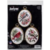 Picture of Janlynn Embroidery Kit 3"X4" Set of 3-Winter Birds-Stitched In Floss