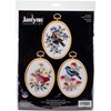 Picture of Janlynn Embroidery Kit 3"x4" Set Of 3-Feathers & Flora-Stitched In Floss