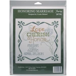 Picture of Imaginating Counted Cross Stitch Kit 9.5"X9.5"-Honoring Marriage Record (14 Count)