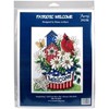Picture of Imaginating Counted Cross Stitch Kit 7.5"X10"-Patriotic Welcome (14 Count)