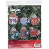 Picture of Janlynn Counted Cross Stitch Kit 3.5"X3.5" 6/Pkg-Cocoa Mug Ornaments (14 Count)