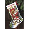 Picture of Dimensions Gold Collection Counted Cross Stitch Kit 16" Long-Welcome Santa Stocking (14 Count)
