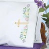 Picture of Jack Dempsey Stamped Pillowcases W/White Perle Edge 2/Pkg-Cross