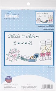 Picture of Janlynn Counted Cross Stitch Kit 7"X5"-Wedding Day (14 Count)