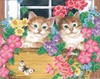 Picture of Janlynn Counted Cross Stitch Kit 14"X11"-Whiskers At The Window (14 Count)