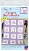 Picture of Jack Dempsey Stamped White Nursery Quilt Blocks 9"X9" 12/Pkg-Elephants