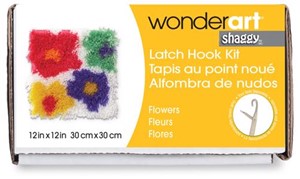 Picture of Caron Shaggy Latch Hook Kit 12"X12"-Flowers