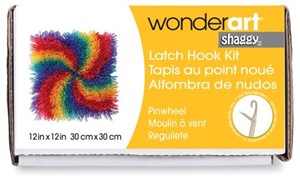 Picture of Caron Shaggy Latch Hook Kit 12"X12"-Pinwheel