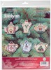 Picture of Janlynn Counted Cross Stitch Kit 3"X3" 6/Pkg-Christmas Teapot Ornaments (14 Count)