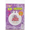 Picture of Janlynn/Kid Stitch Mini Counted Cross Stitch Kit 3" Round-Snail & Mushroom (11 Count)