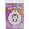 Picture of Janlynn/Kid Stitch Mini Counted Cross Stitch Kit 3" Round-Penguin (11 Count)