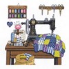 Picture of Janlynn Counted Cross Stitch Kit 12"X12"-Antique Sewing Room (14 Count)