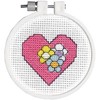 Picture of Janlynn/Kid Stitch Mini Counted Cross Stitch Kit 3" Round-Heart (11 Count)