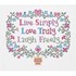 Picture of Janlynn Counted Cross Stitch Kit 8"X7"-Live, Laugh, Love (14 Count)