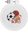 Picture of Janlynn/Kid Stitch Mini Counted Cross Stitch Kit 3" Round-Play Ball (14 Count)