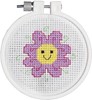 Picture of Janlynn/Kid Stitch Mini Counted Cross Stitch Kit 3" Round-Flower Power (11 Count)