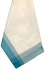 Picture of Dunroven House Striped McCleod Tea Towel 20"X28"-White & Turquoise