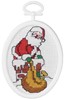 Picture of Janlynn Mini Counted Cross Stitch Kit 2.75" Oval-Down The Chimney (18 Count)
