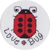 Picture of Janlynn Mini Counted Cross Stitch Kit 2.5" Round-Love Bug (18 Count)