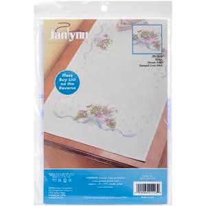 Picture of Janlynn Stamped Cross Stitch Dress Scarf 14"X35"-Violets