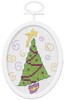 Picture of Janlynn Mini Counted Cross Stitch Kit 2.75" Oval-Retro Tree (18 Count)
