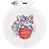 Picture of Janlynn/Kid Stitch Mini Counted Cross Stitch Kit 3" Round-Kitty (14 Count)