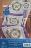 Picture of Janlynn Stamped Cross Stitch Quilt Blocks 18"X18" 6/Pkg-Pansy Wreath