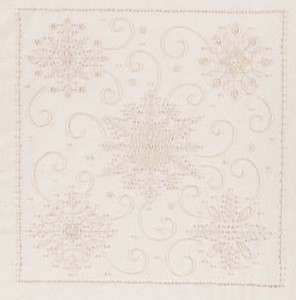 Picture of Janlynn Candlewicking Embroidery Kit 14"X14"-Snowflakes-Stitched In Thread