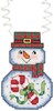 Picture of Janlynn/Holiday Wizzers Counted Cross Stitch Kit 3"X2.25"-Snowman With Candy Cane (14 Count)