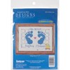 Picture of Janlynn Counted Cross Stitch Kit 7"X5"-Baby Feet (14 Count)