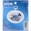 Picture of Janlynn Mini Counted Cross Stitch Kit 2.75" Oval-Bluebird (18 Count)