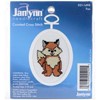 Picture of Janlynn Mini Counted Cross Stitch Kit 2.75" Oval-Fox (18 Count)