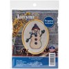 Picture of Janlynn Mini Counted Cross Stitch Kit 3"X4"-Friendly Snowman (14 Count)